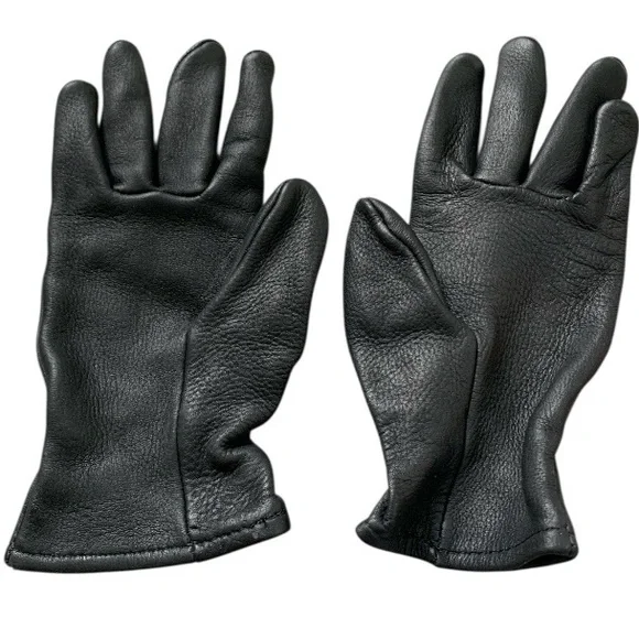 VINTAGE DEERSKIN BLACK LEATHER GLOVES LADIES SZ 6 MADE IN USA Luxury Leather - Picture 3 of 11